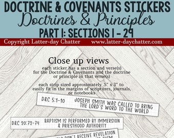 D&C Journal Notebook Stickers - PART 1 Doctrines and Principles