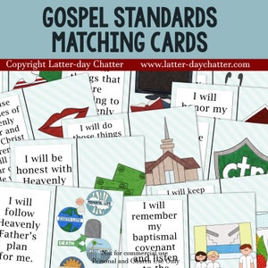 Tarjetas correspondientes a las normas del Evangelio