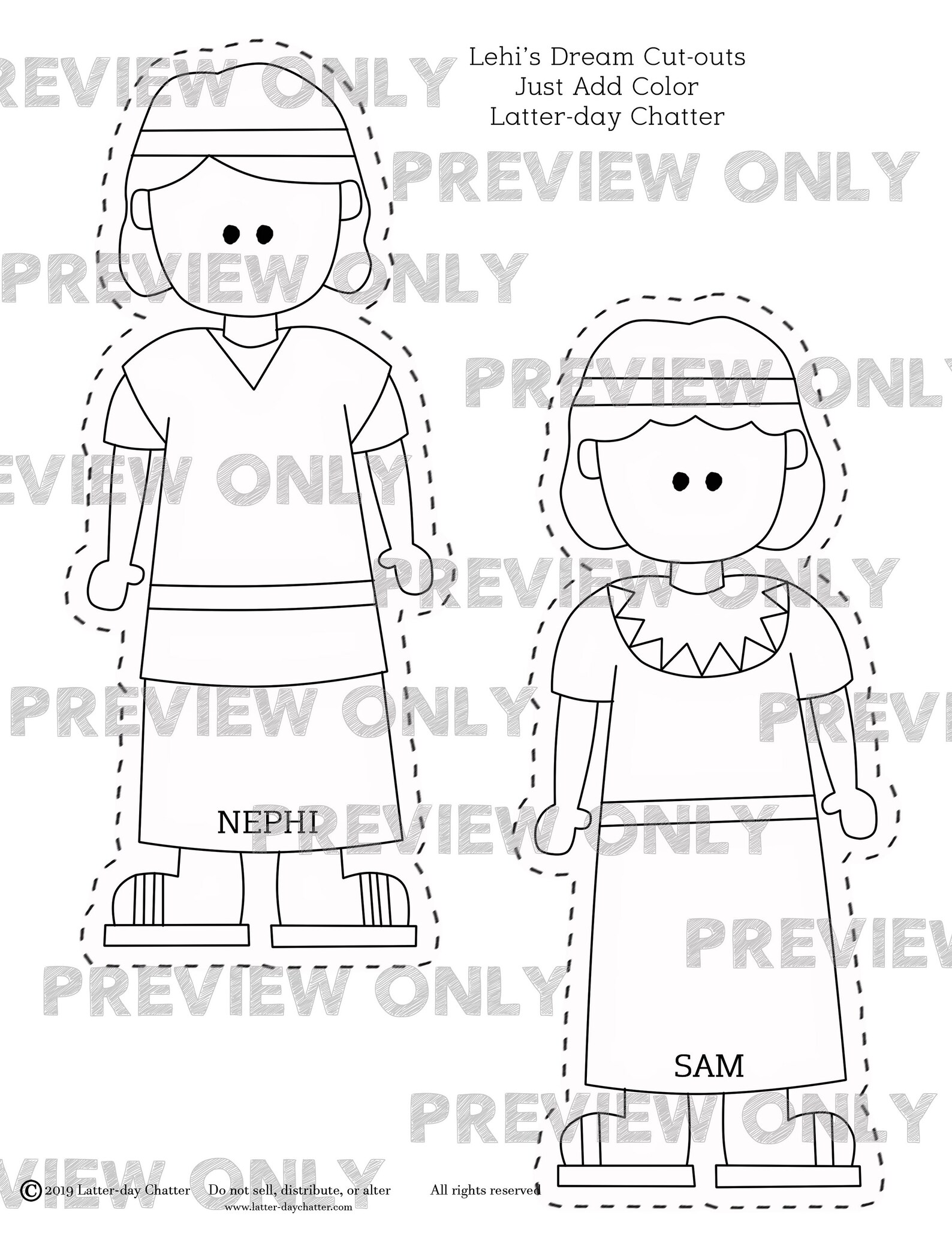 Lehi's Dream Cut-outs-just ADD COLOR - Etsy