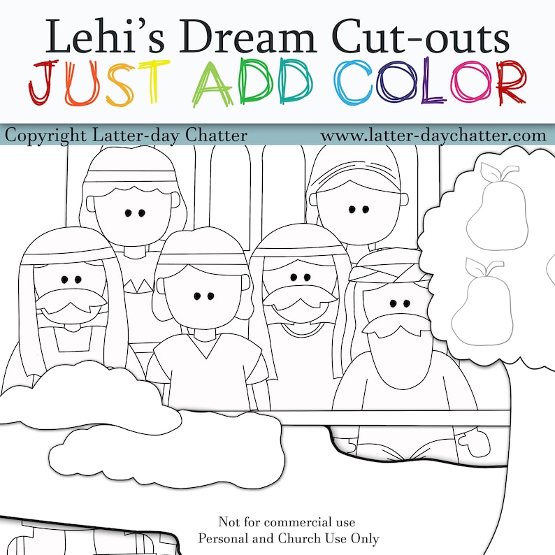 Lehi's Dream Cut-outs-just ADD COLOR - Etsy