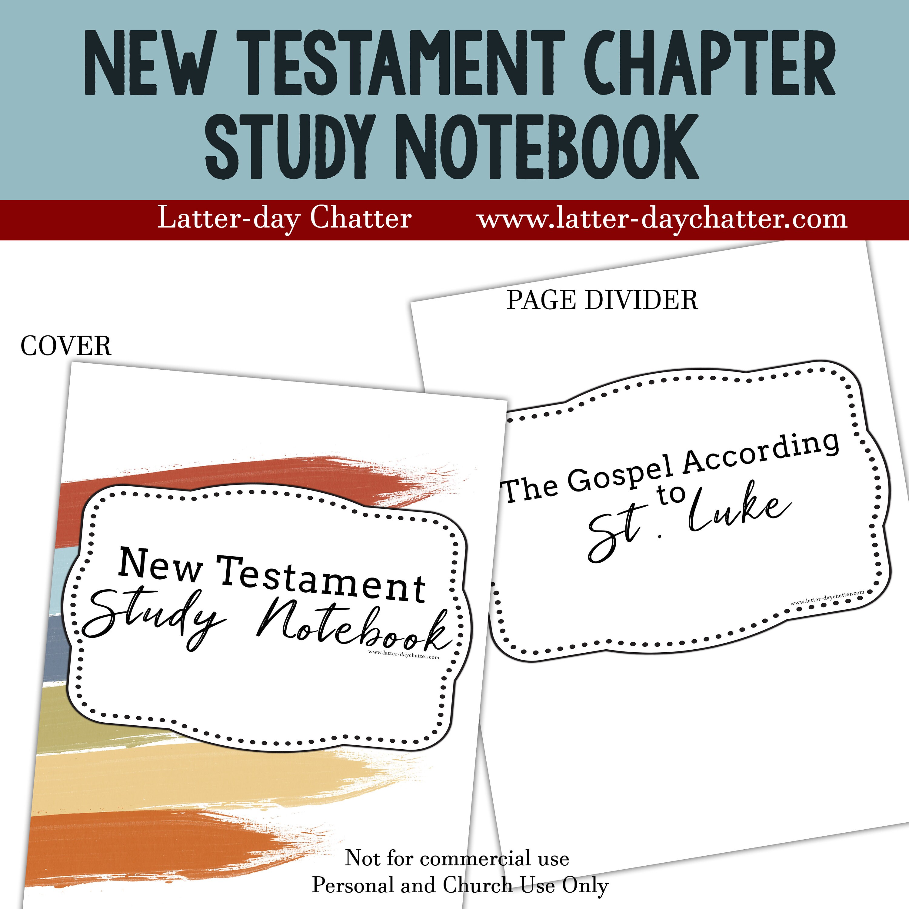 New Testament Chapter Study Notebook - Etsy