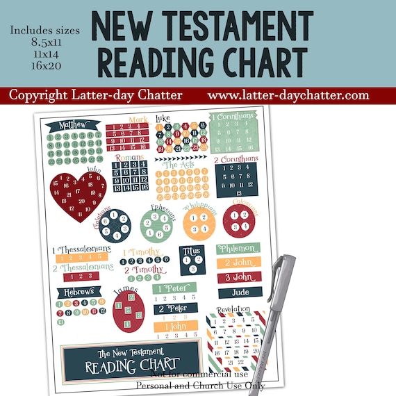 New Testament Reading Chart 2019