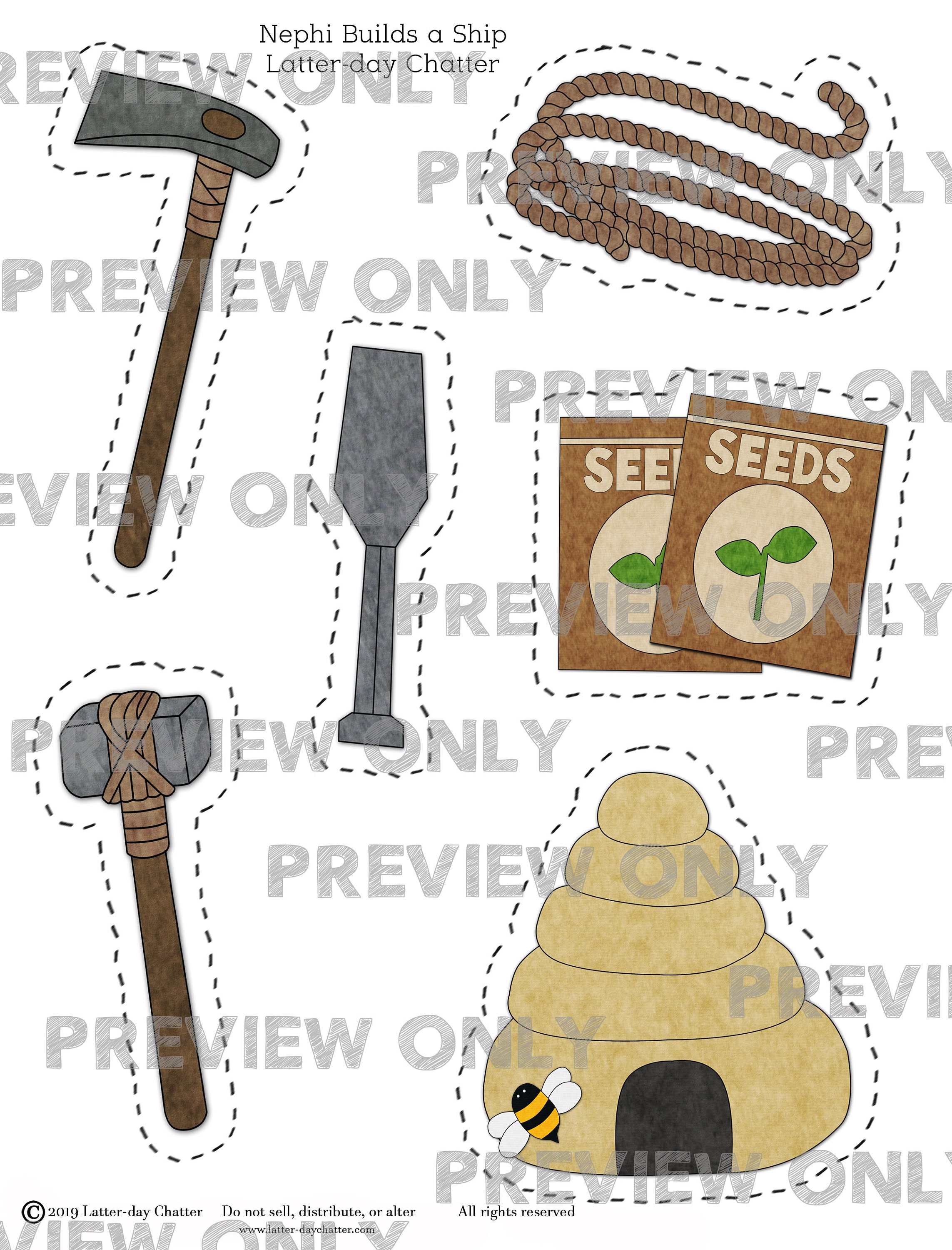 Nephi Builds a Ship Cut-outs (Download Now) - Etsy