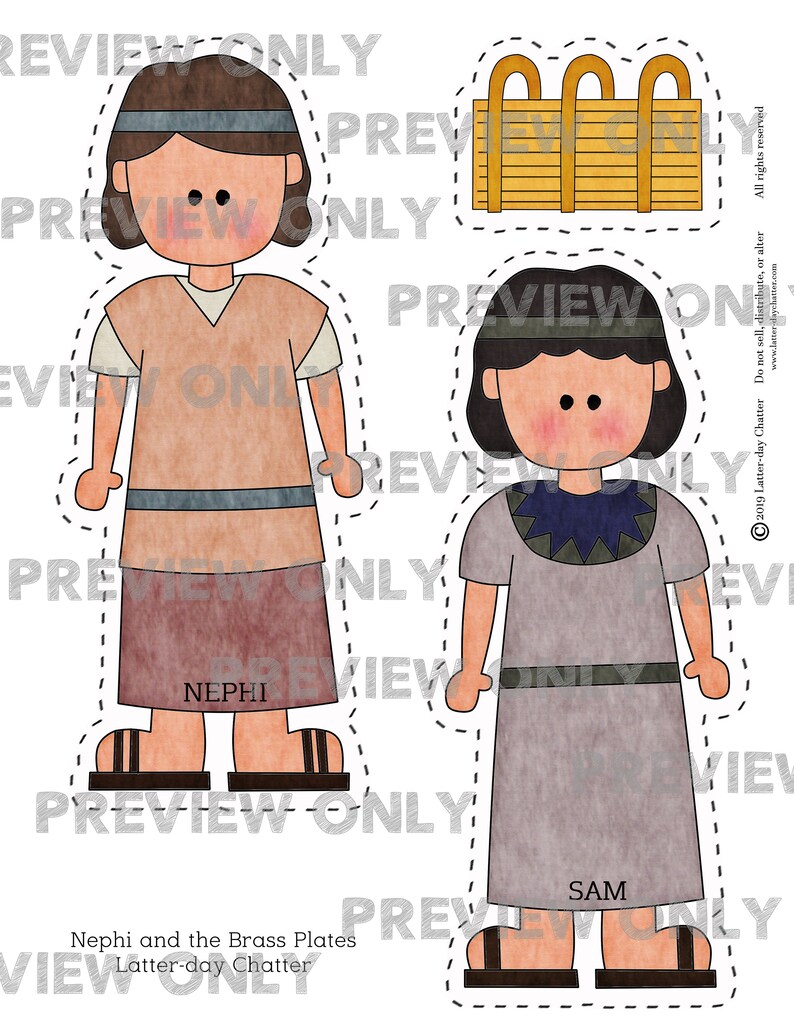 Nephi and Brass Plates Jumbo Cutouts Etsy