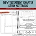 New Testament Chapter Study Notebook Etsy