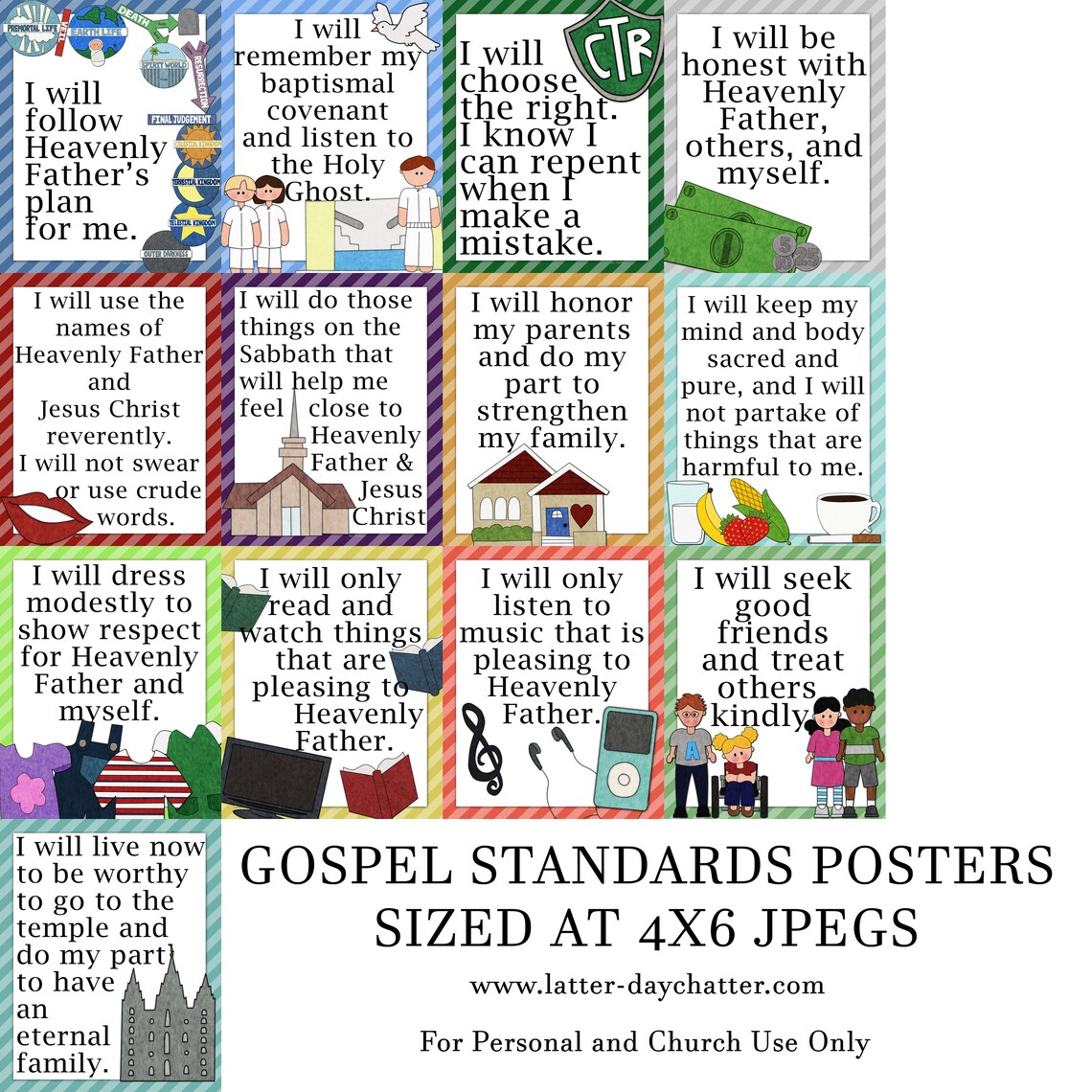 Gospel Standards Posters 4x6 - Etsy