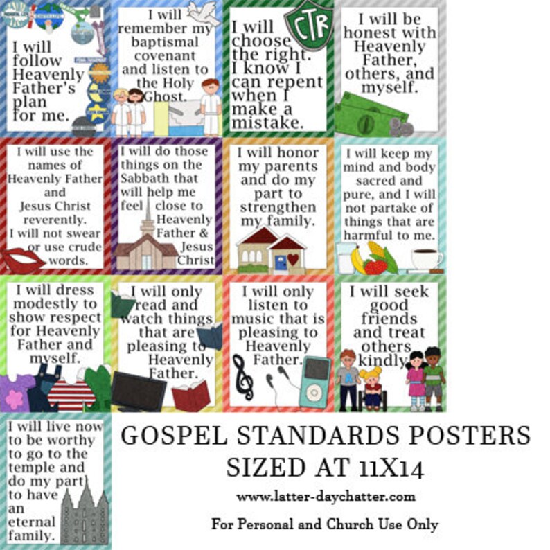 Gospel Standards Posters 11x14 - Etsy