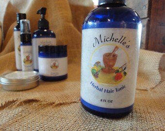 Tonico per capelli all'aceto di sidro di mele alle erbe di Michelle, 8 fl. oz