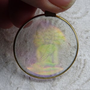 Religious antique vermeil gold plated Shaivism Hinduism medal pendant charm medal medallion hologram holograph of Shiva. ( 3  )