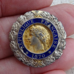 Military medal token medallion 1870 value and discipline French Republic Cérès. ( B 18 a )