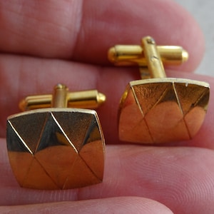 French gold plated cuff links buttons.  9