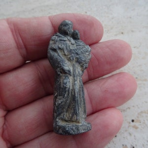 Religious antique catholic ledden statue of Saint Joseph and Child Holy Jesus Christ. ( B 6 )