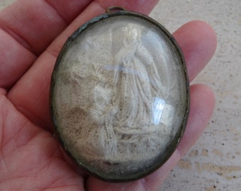 Religious Antique French Copper Reliquary Shrine Relic Meerschaum of ...