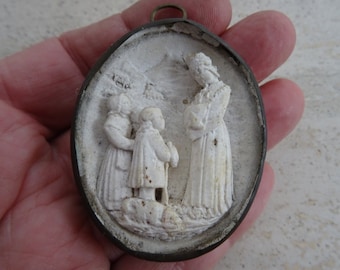 Religious Antique French Copper Reliquary Shrine Relic Meerschaum of ...