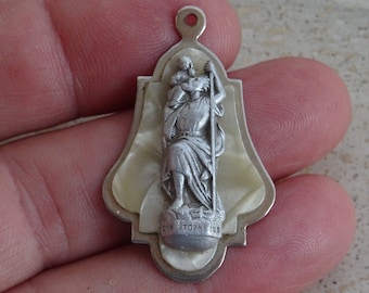 Médaille bénite saint Christophe-argenté - La Porte des Secrets