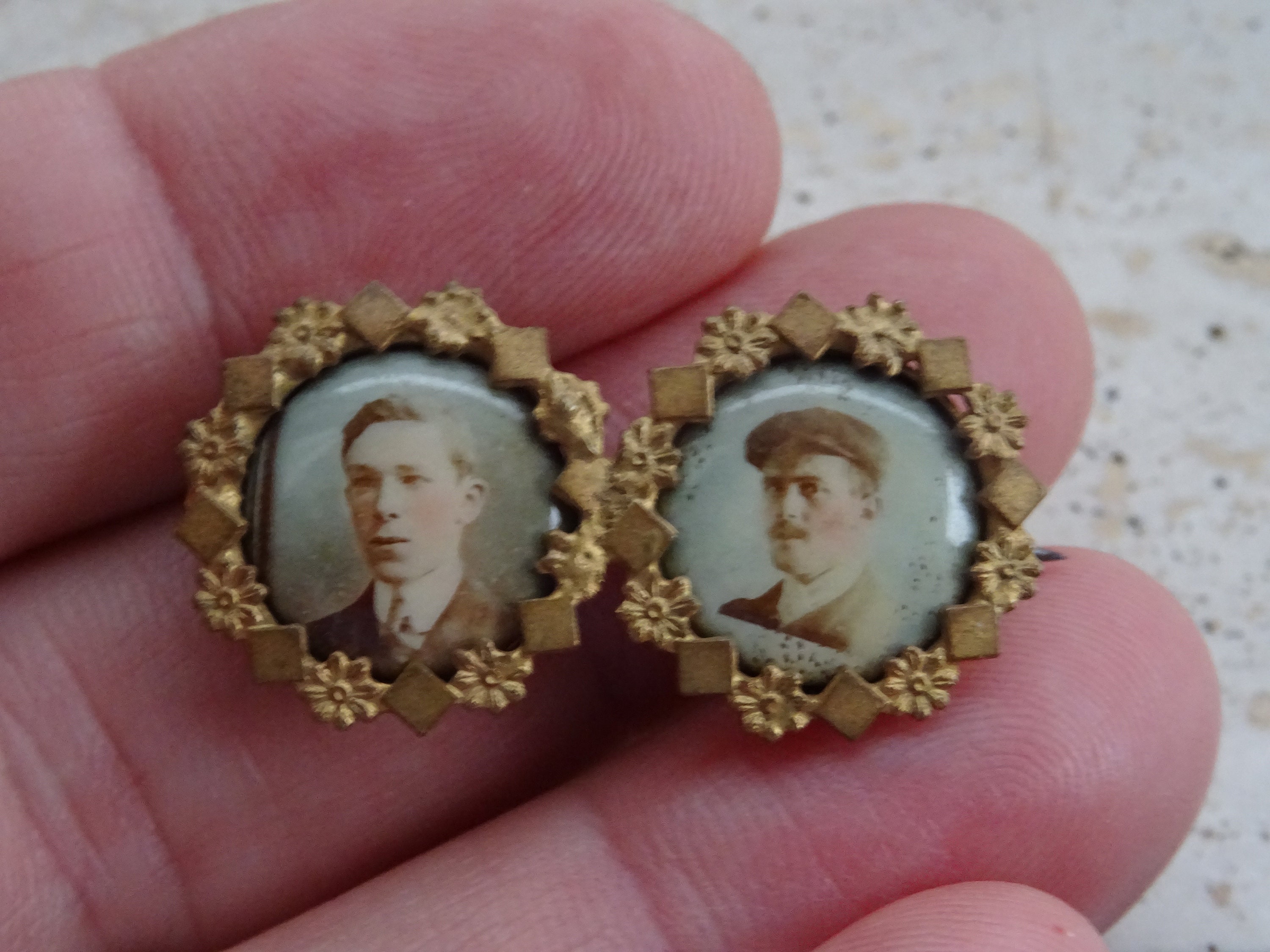 ヴィンテージのフランス製ヴェルメイユゴールドメッキフォトホルダー