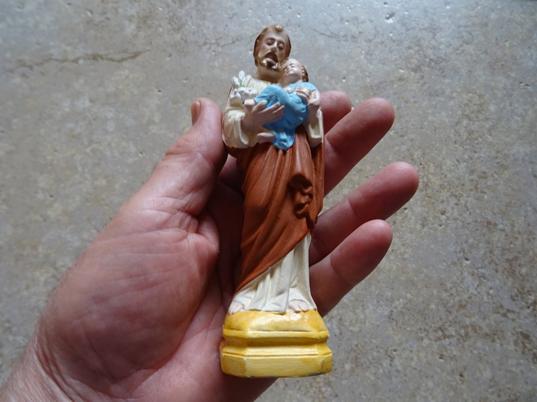Religious Antique Catholic Statue of Saint Joseph and Child Etsy