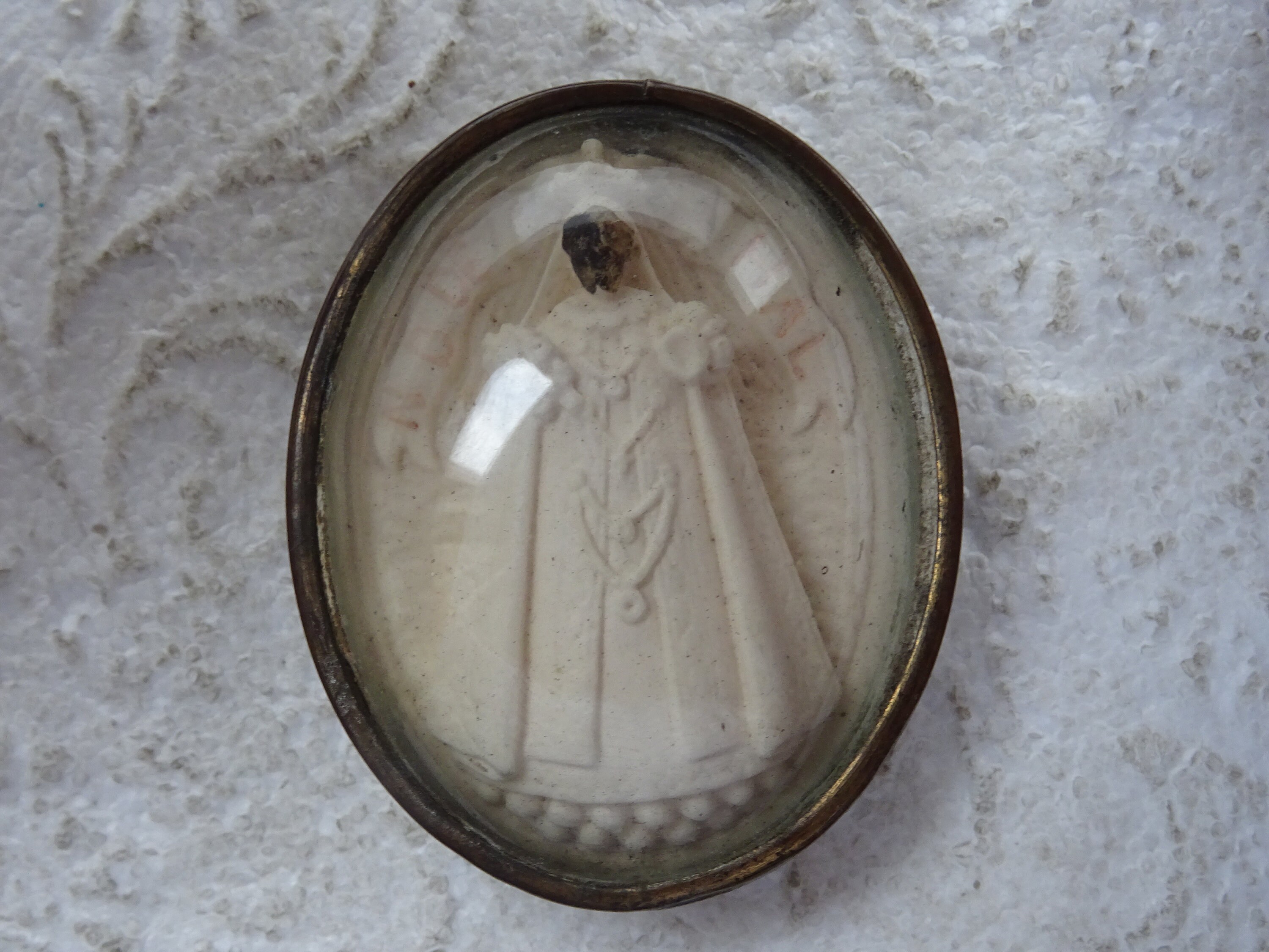 Religious Antique French Copper Reliquary Shrine Relic Meerschaum of ...
