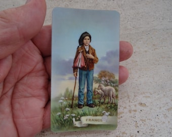 Rare Ex Indumentis Relic Card of Saint Francisco Marto | Fatima Visionary | Authentic Portuguese Catholic Relic | Coimbra. D E 15