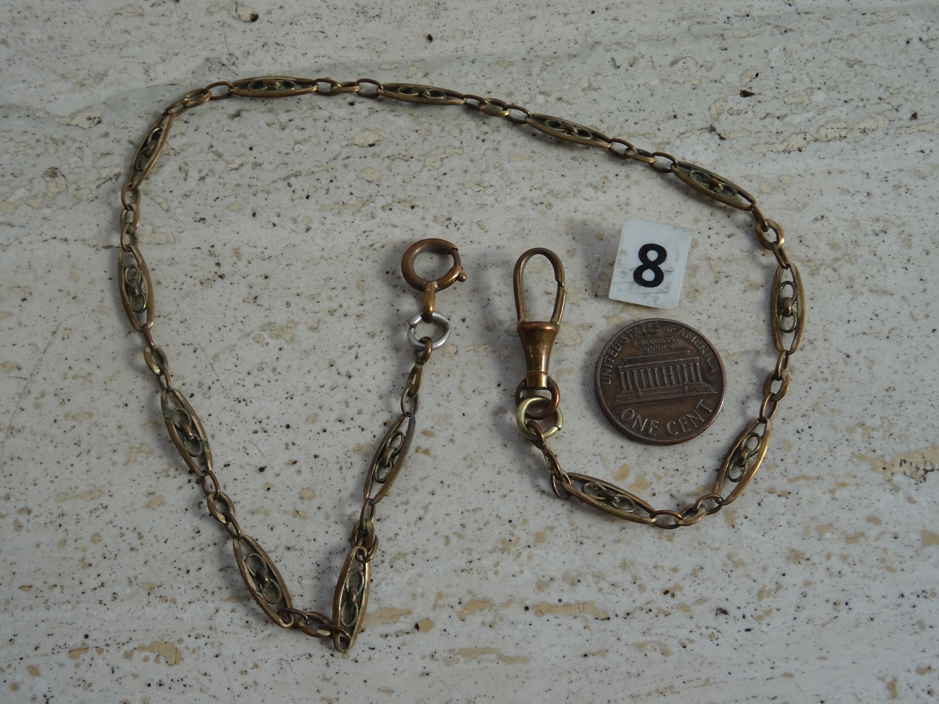 Ancienne Chaîne De Montre à Gousset Plaqué Or - Style Filigrané - Collier Ou Bracelet Vintage