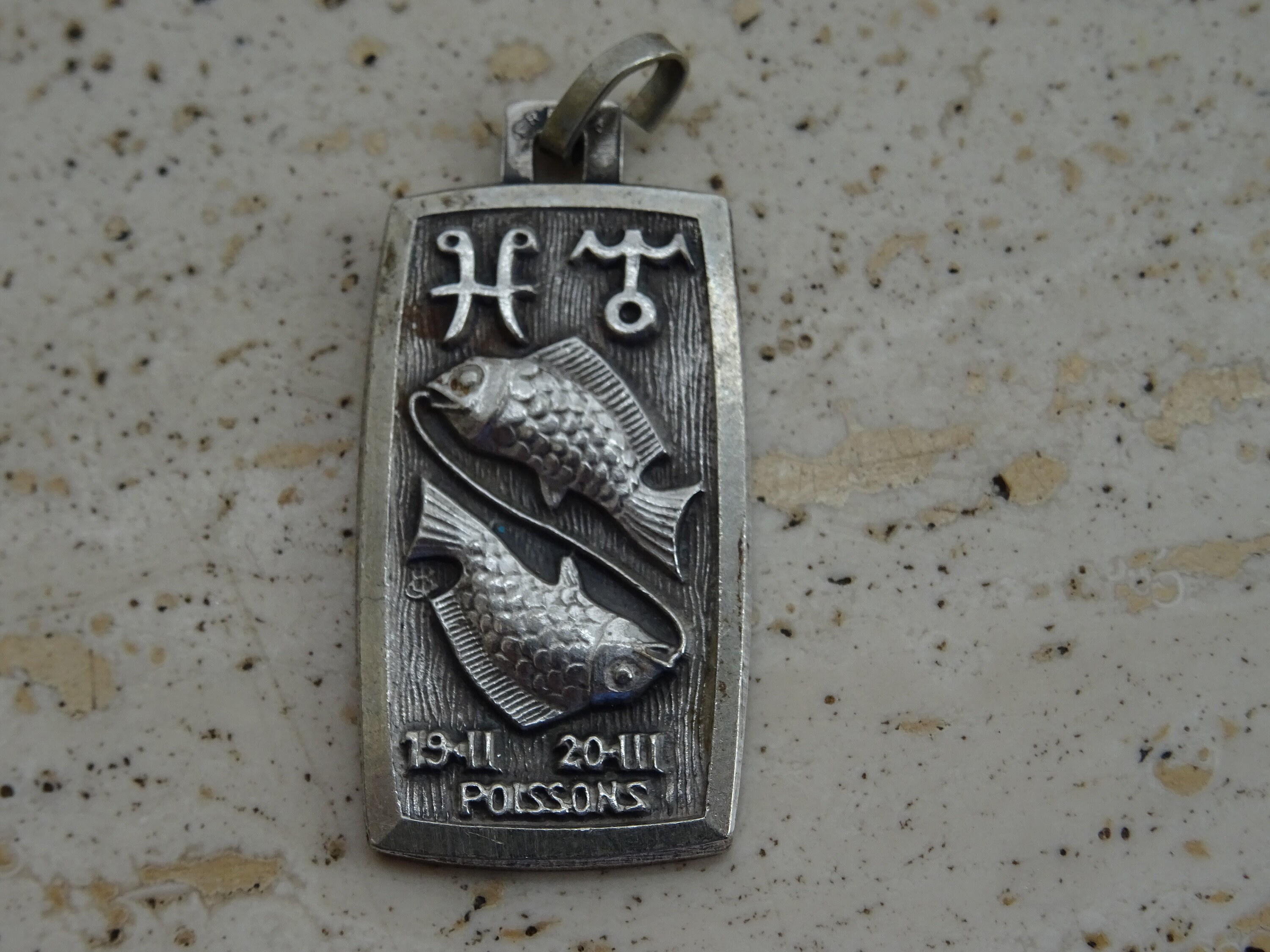 Vintage Silver Zodiac Constellation Medal Pendant Medallion Charm Sign ...