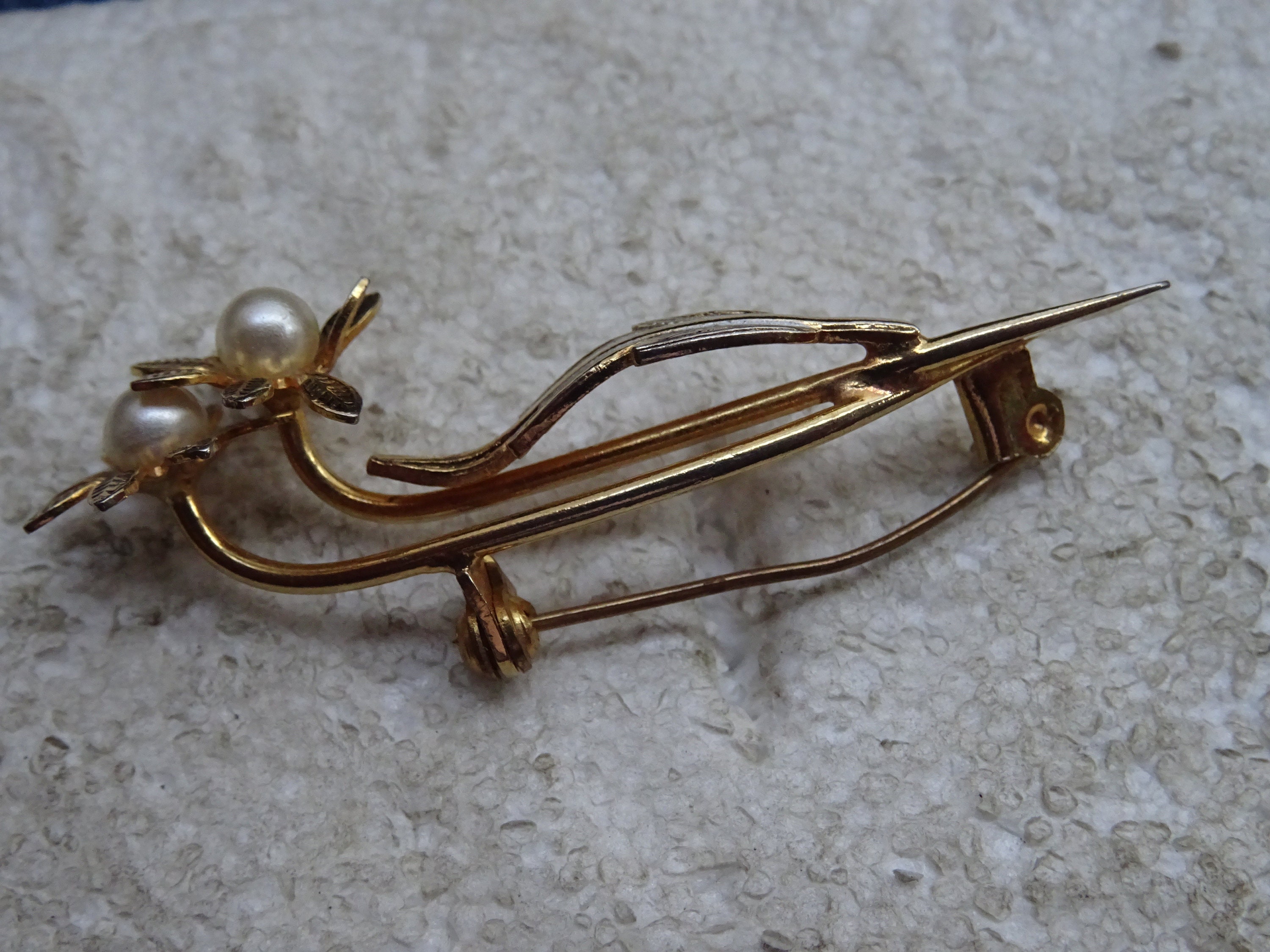 Broche Ou Pendentif Ancien En Argent Massif Et Vermeil, Peinture Sur Nacre - Occasion