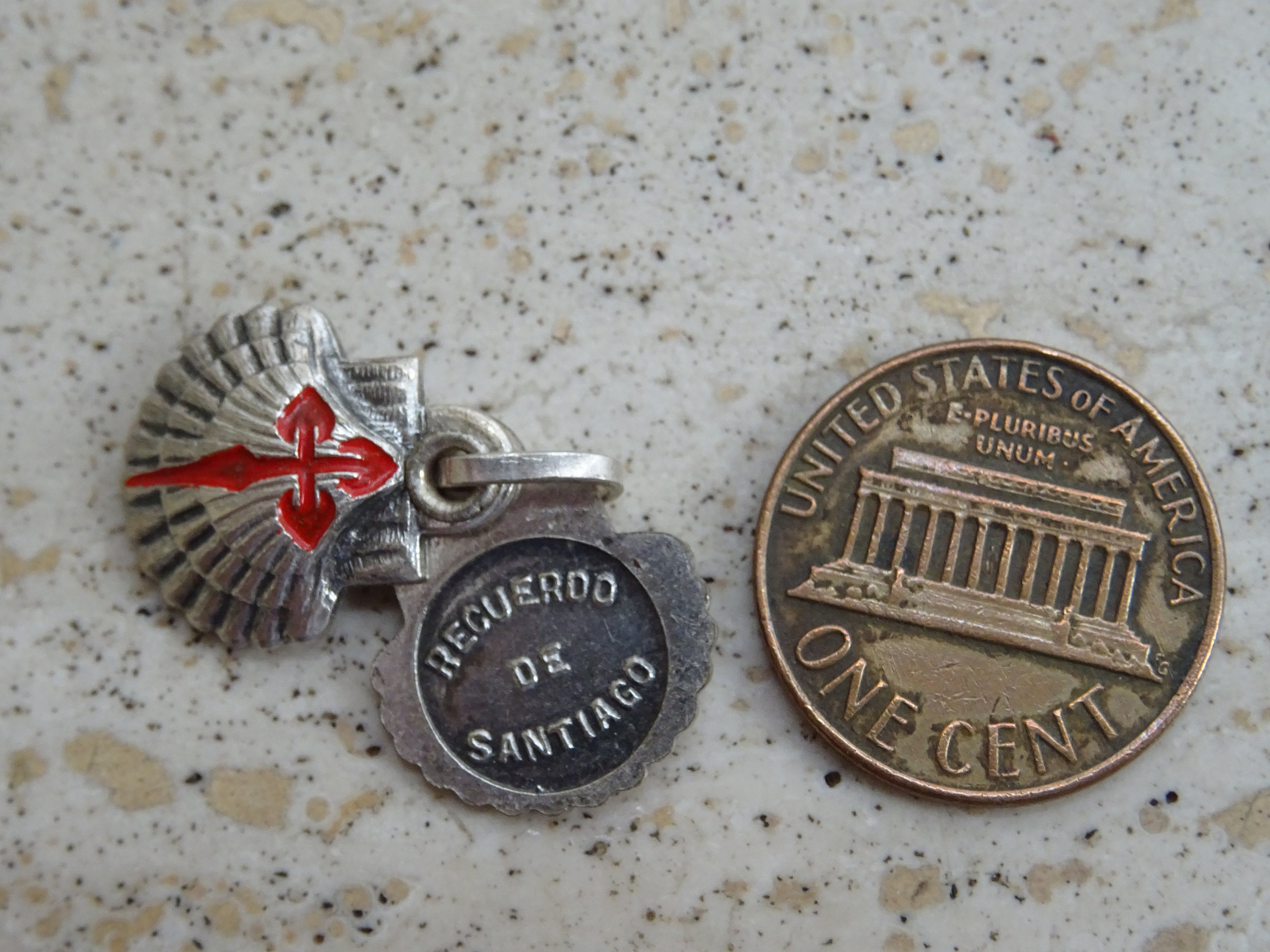 Pendant Charm in 925 Silver, Santiago de Compostela Scallop Shell