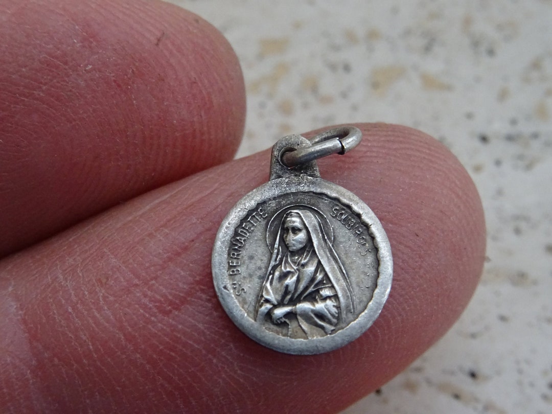 Religious Antique French Silver Plated Catholic Medal Charm Medallion ...