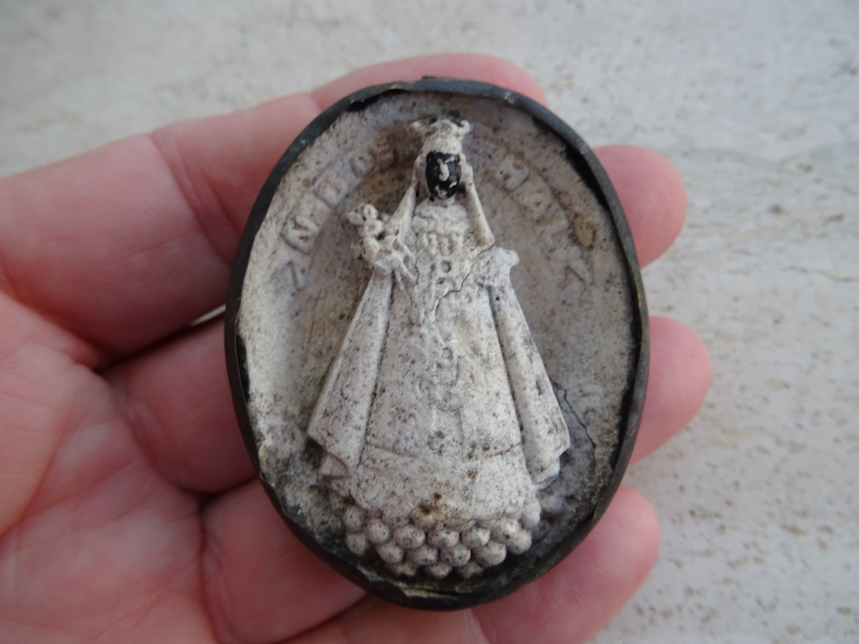 Religious Antique French Copper Reliquary Shrine Relic Meerschaum of ...