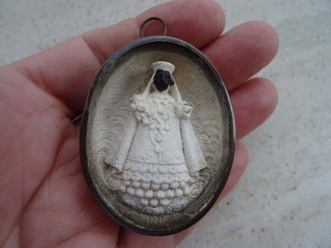 Religious Antique French Copper Reliquary Shrine Relic Meerschaum of ...