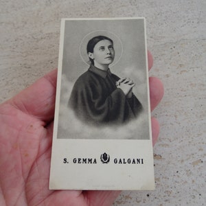 Religieuze antieke katholieke kaart van Saint Gemma Galgani. ( Z 40 )
