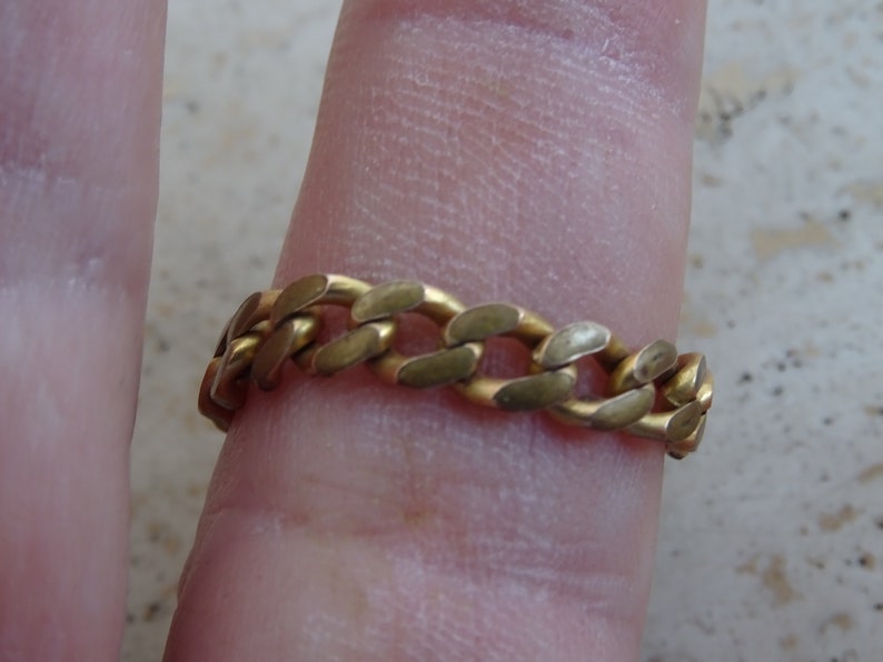 T 4 Vermeil gold plated French ring Jewelry with chains.