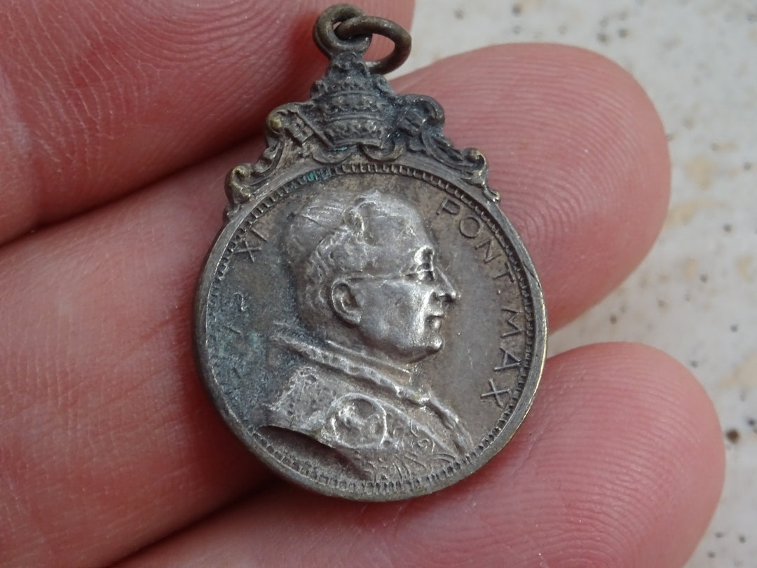 11636# MÉDAILLE RELIGIEUSE St Rita Ora pro nobis Vintage / Catholique