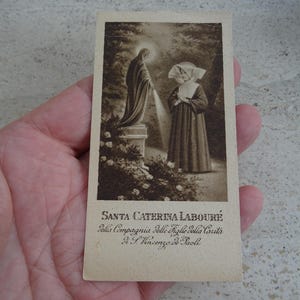 Carte religieuse catholique avec Sainte Catherine Catherine Laboure. ( Z 16 )