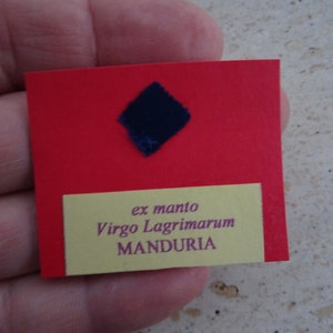 Reliquiario religioso cattolico con reliquia del drappo della Vergine Vergine Lagrimarum Manduria. ( Y 23 )
