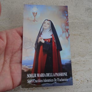 Religiöse Vintage katholische Karte der heiligen Maria della Passione. ( T 14 )
