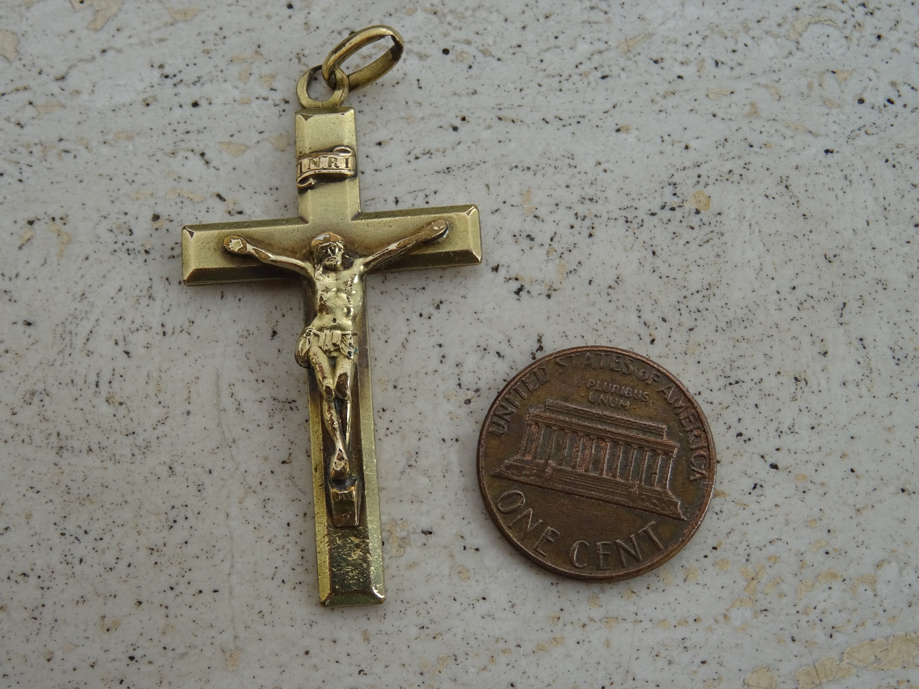 Religious Antique French Vermeil Gold Plated Catholic Crucifix Pendant ...