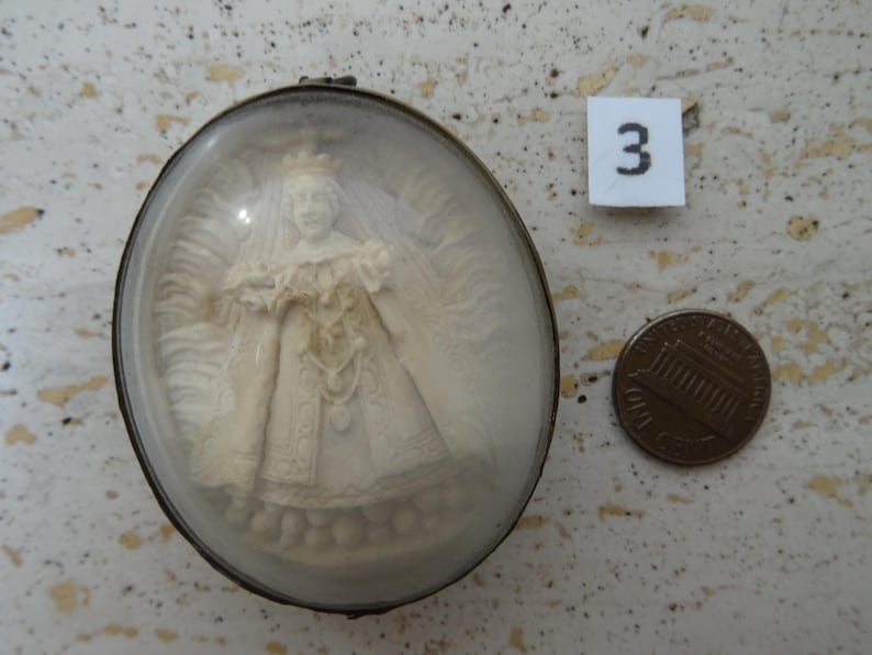 Religious Antique French Copper Reliquary Shrine Relic Meerschaum of ...