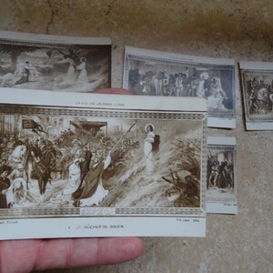 Francés antiguo 6 postales sin usar postales con la vida de Juana de Arco Juana de Arco. ( 12 )