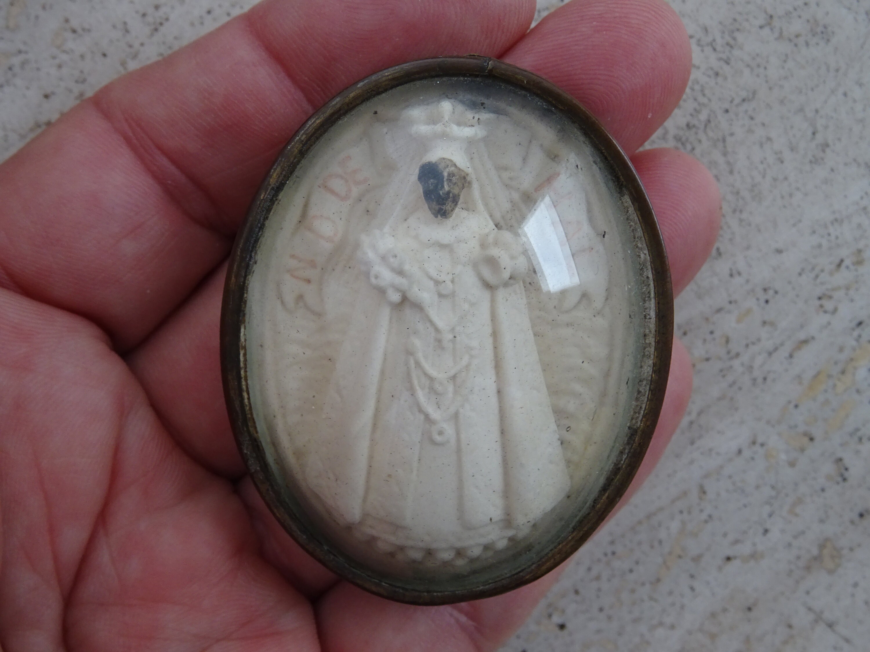 Religious Antique French Copper Reliquary Shrine Relic Meerschaum of ...