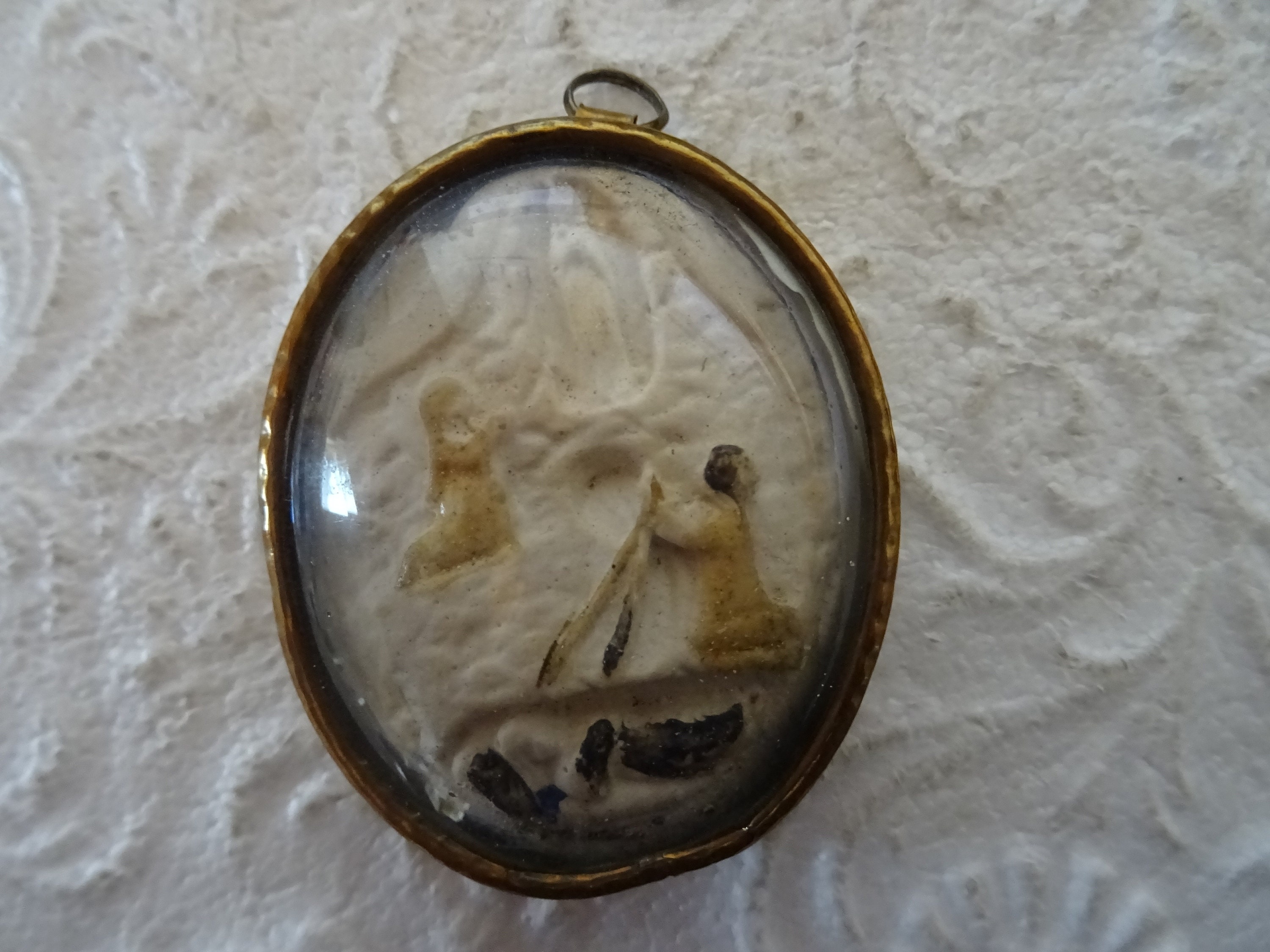 Religious Antique French Copper Reliquary Shrine Relic Meerschaum of ...