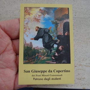 Religiöse Vintage katholische Karte des Seligen Heiligen Giuseppe da Copertino. ( T 28 )