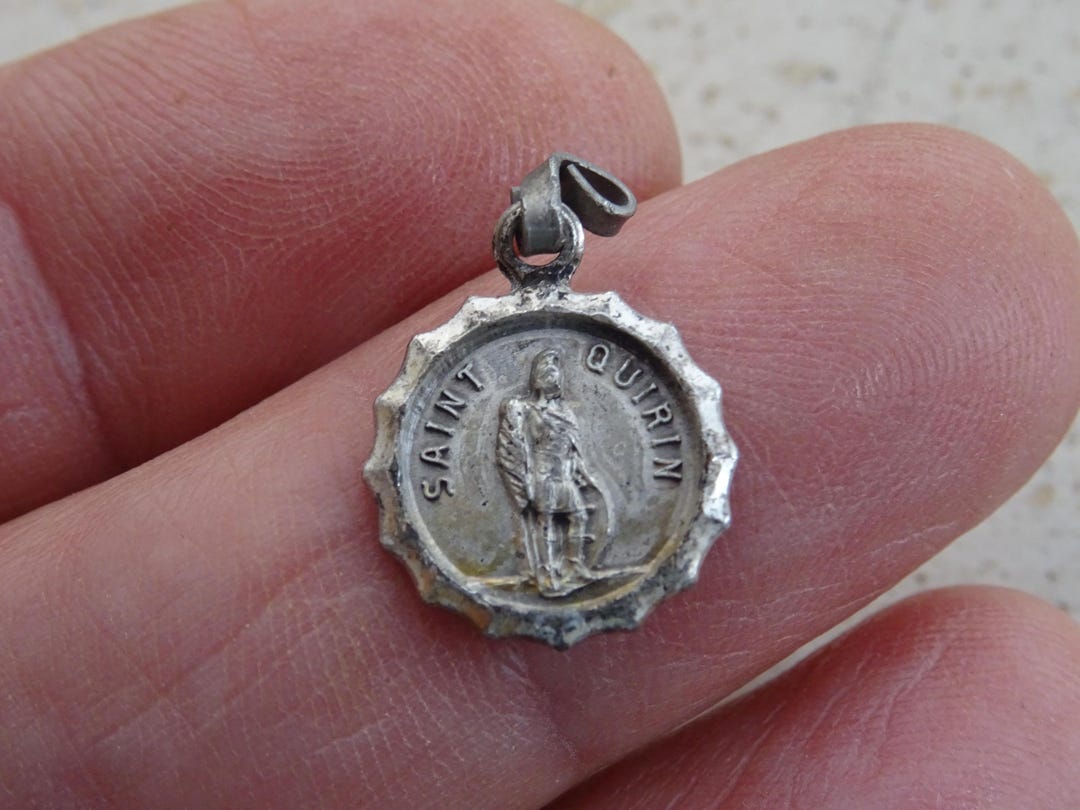 Religious Antique French Silver Plated Catholic Medal Pendant Charm ...