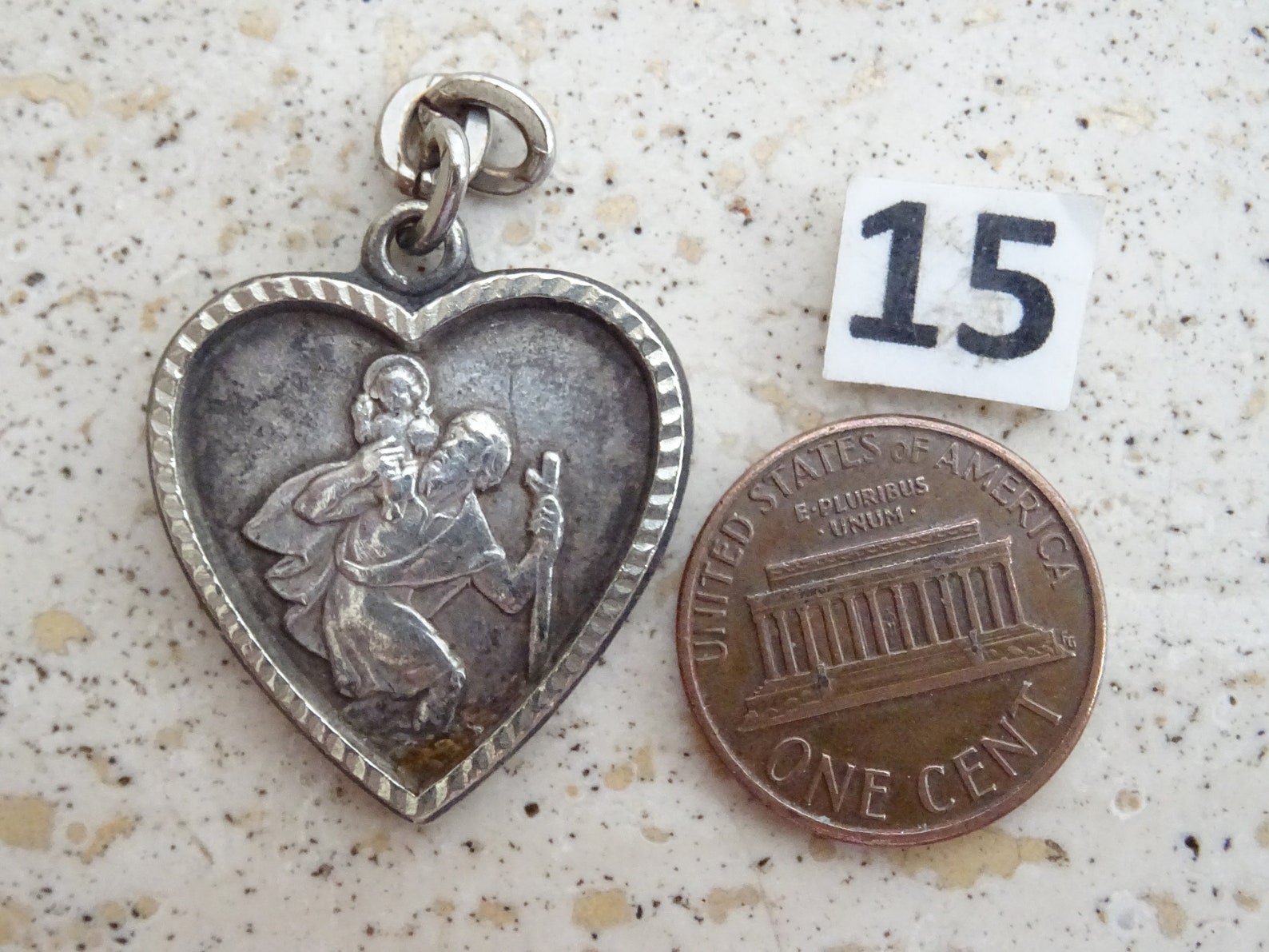 Religious Antique French Silver Plated Catholic Medal Pendant Holy ...