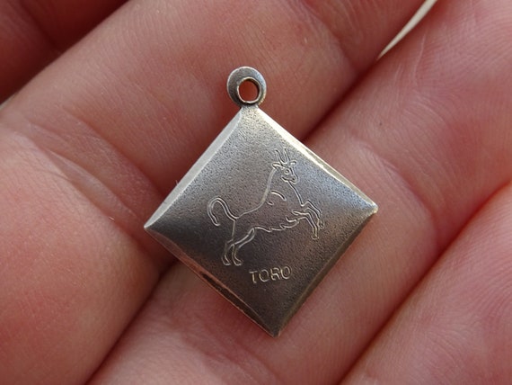 Vintage silver ( MARKED ) Zodiac constellation me… - image 1