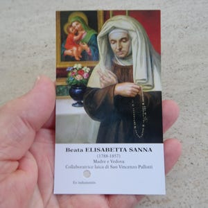 Religieus katholiek kaartschrijn met relikwie Saint Elisabetta Sanna.  ( O 26 )