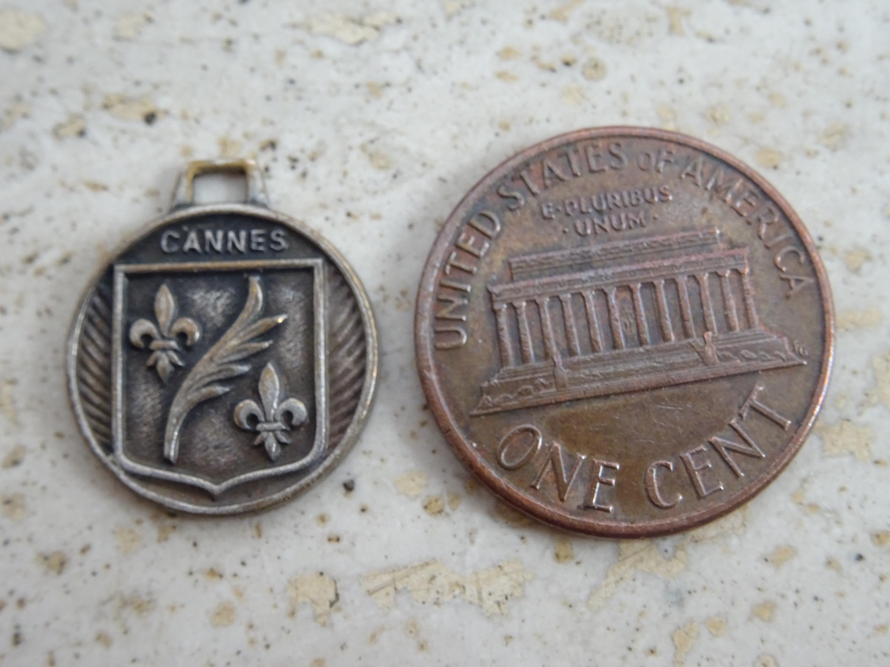 Vintage French Silvered Charm Medal Pendant Medallion Souvenir of Cannes. (  O 3 ) - Etsy Canada