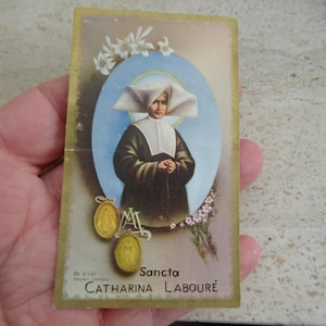 Immagine religiosa cattolica con Santa Caterina Labouré. ( Z 14 )