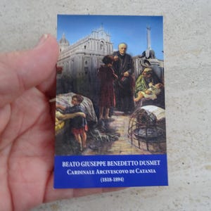 Religiöse katholische Karte des Seligen Heiligen Giuseppe Benedetto Dusmet.   ( T24 )