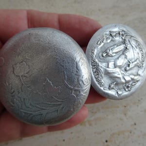 Religious antique silver plated Catholic Rosary Case Miniature Box Container Collectible of Holy Virgin Mary of Lourdes.   51